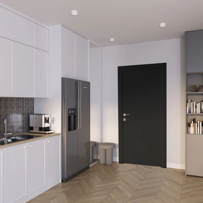 Black Matte Solid Core Composite Interior Door Slab