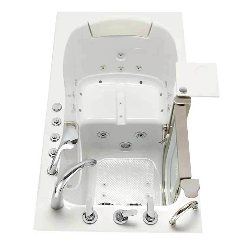 Royal 52" White Acrylic Hydro Massage Walk-In Bathtub