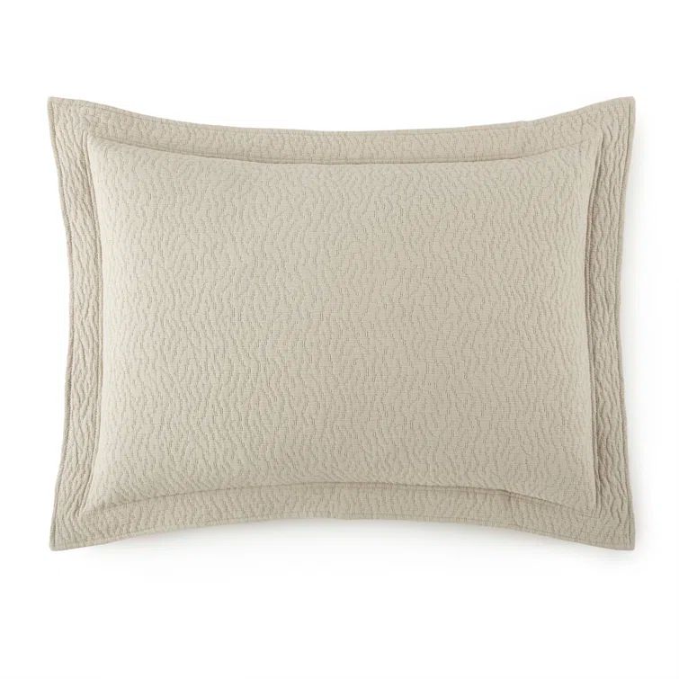 Beige Cotton Standard Sham with Envelope Closure