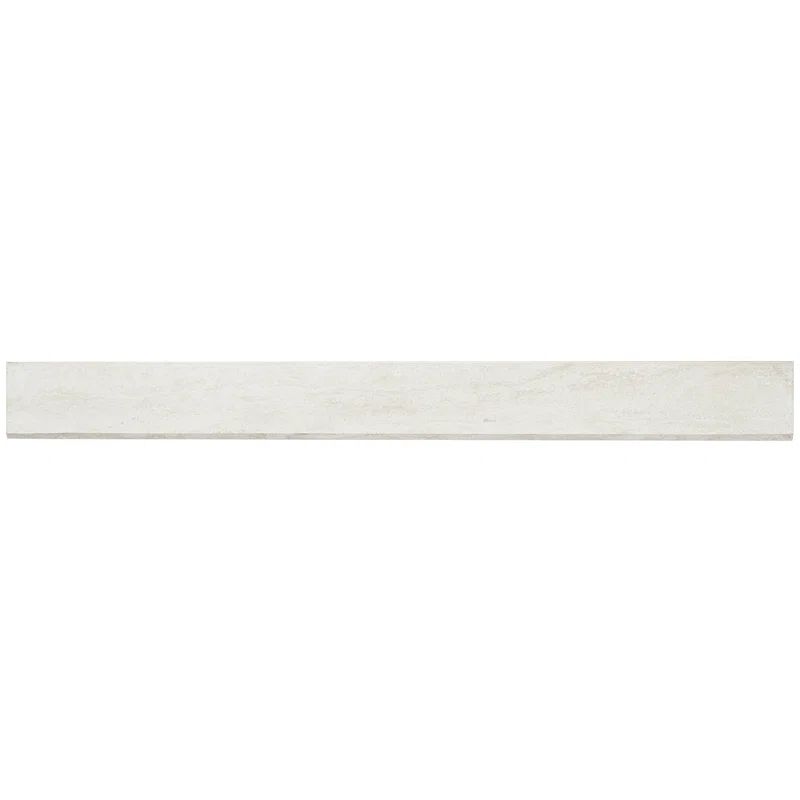 Cotton White Matte Porcelain Bullnose Tile Trim 3x24