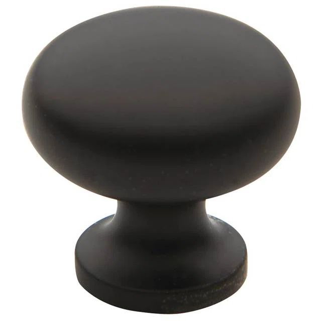 Venetian Bronze Round Mushroom Cabinet Knob with Mounting Hardware
