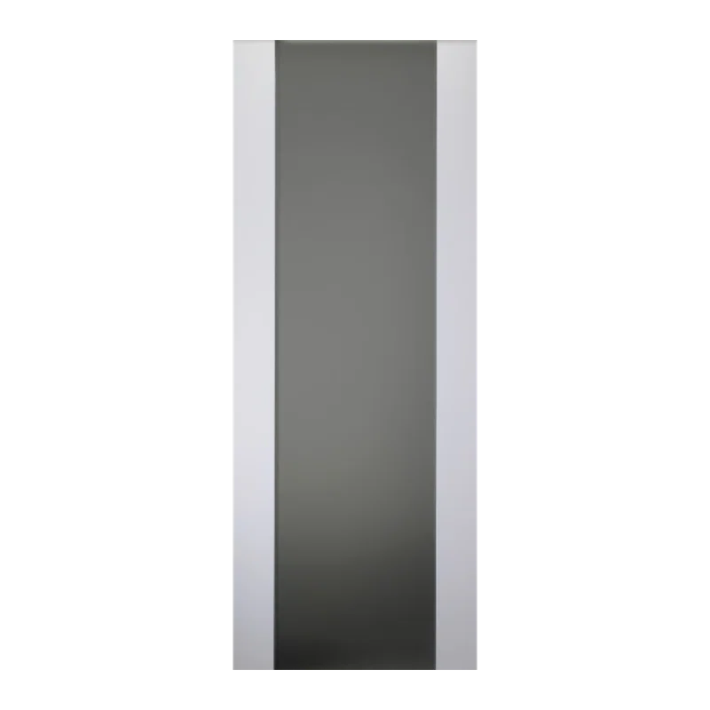 Polar White 95" Glass Paneled Interior Door with Engineered Wood Stiles
