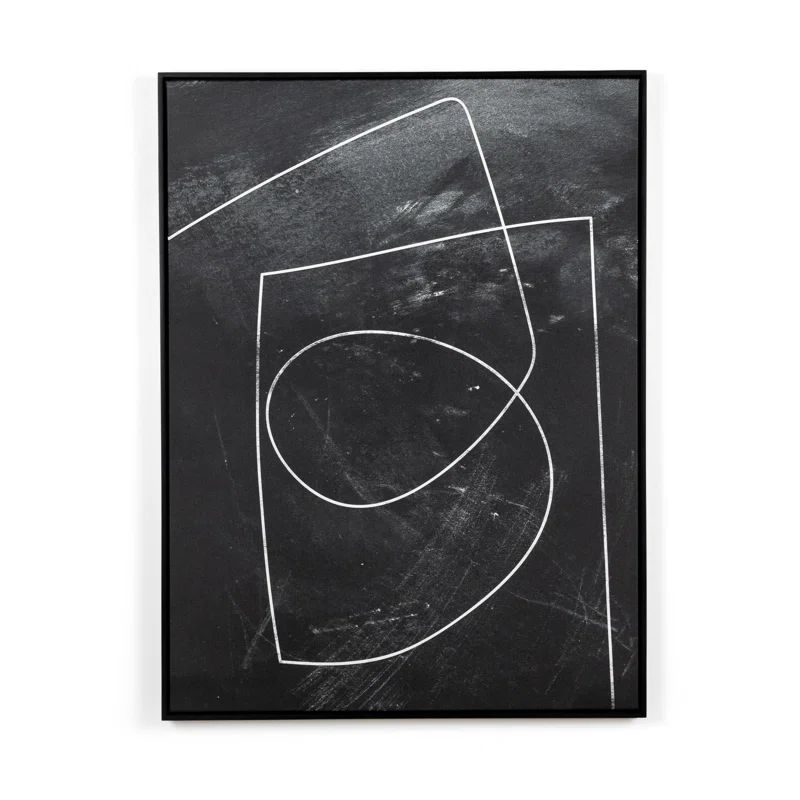 Ignatios Minimal Abstract Canvas Print with Black Maple Frame