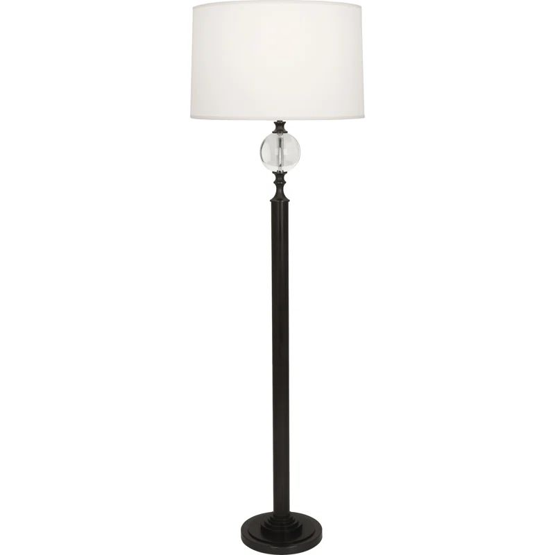 Celine Deep Patina Bronze Floor Lamp with Pearl Shade