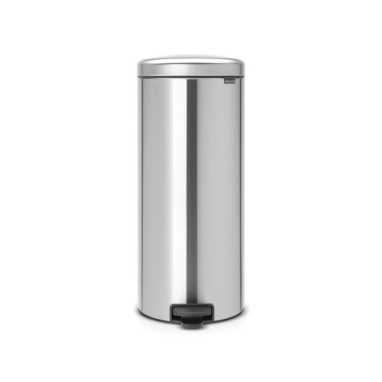 8 Gallon Matte Steel Fingerprint Resistant Step-On Trash Can