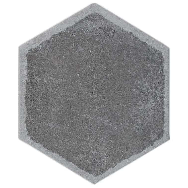 Décor Grafito Hexagon Porcelain Floor and Wall Tile