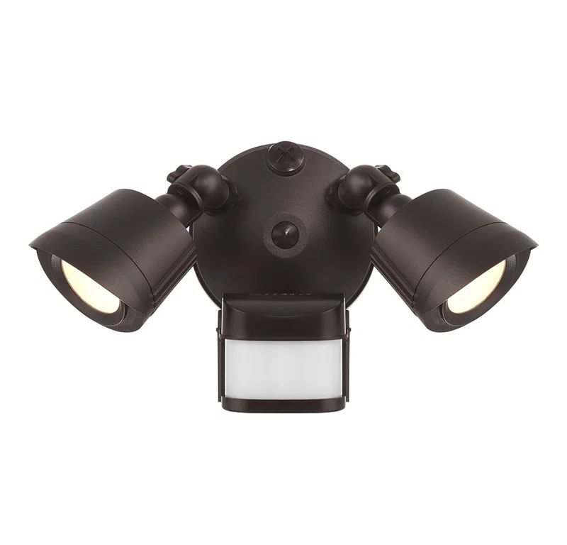 Bronze Dual Head LED Motion Sensor Security Flood Light