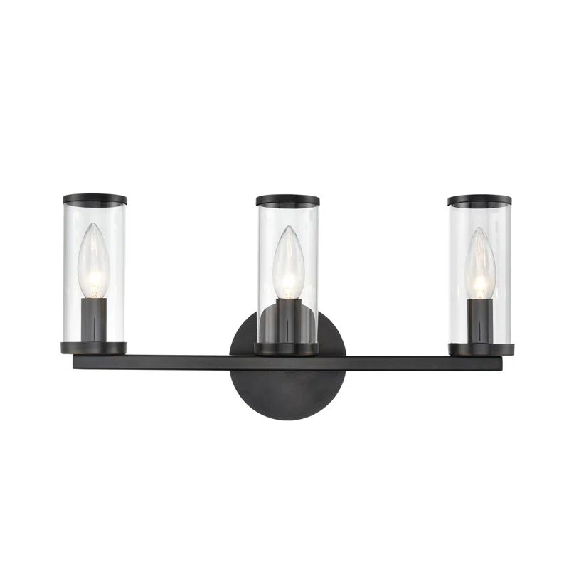 Polished Nickel Direct Wired Outdoor Vanity Light, Dimmable