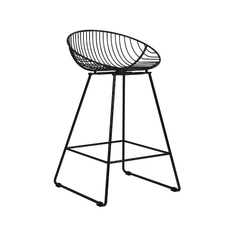 Ellis 24" Gold Metal Wire Counter Stool