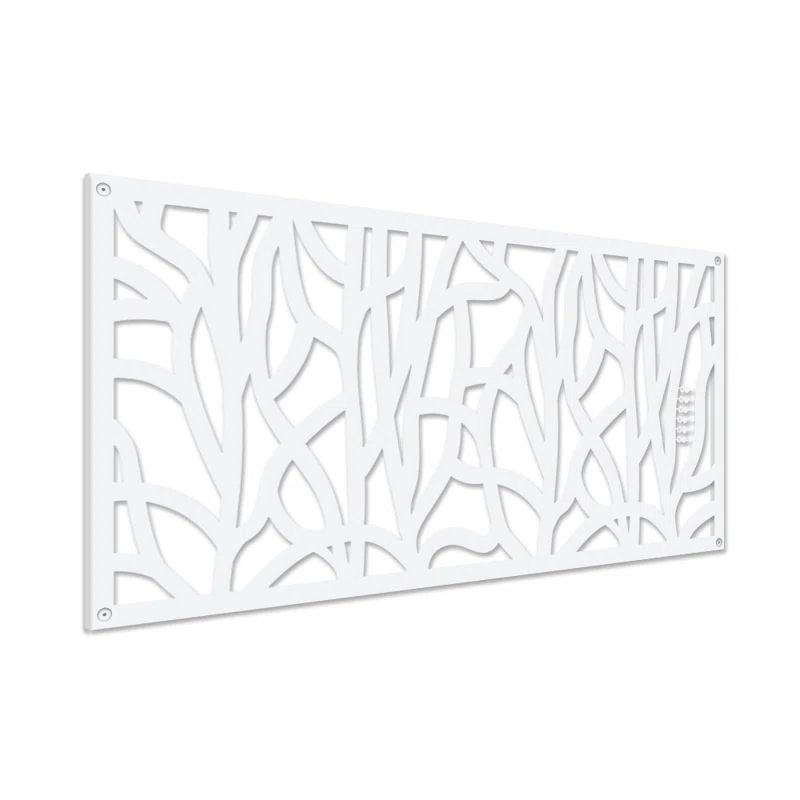 White Polyethylene Decorative Privacy Screen Panel 2 ft. x 4 ft.