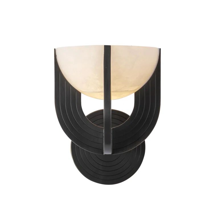 Urban Bronze Alabaster Dimmable Vanity Wall Sconce