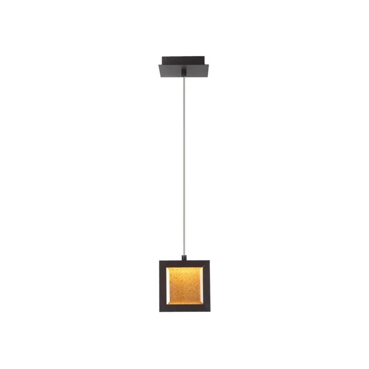 Brentwood Mini LED Pendant in Dark Bronze and Glass