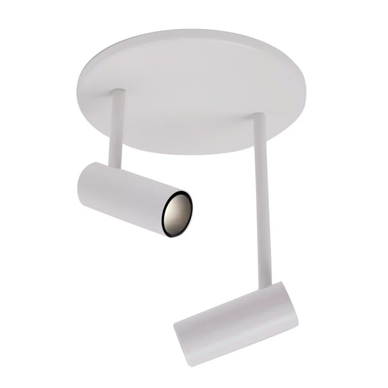 Downey Slim White Aluminum LED Semi-Flush Spotlight, 5.75" H