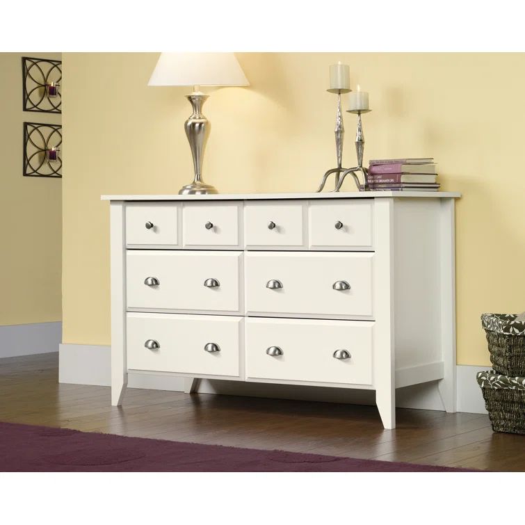 Soft White Double Dresser with Extra Deep Drawers