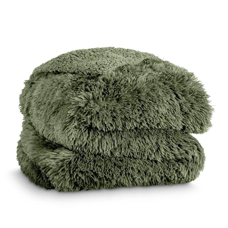 Cypress Twin/Twin XL Shaggy Faux Fur Reversible Blanket