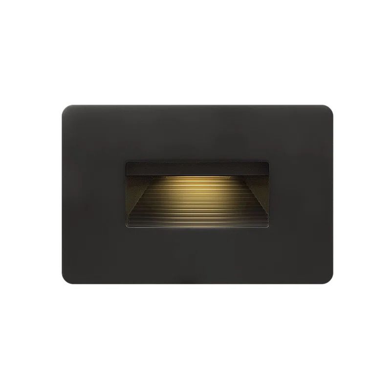 Satin Black Low Voltage LED Step Light with Integrated Bulb