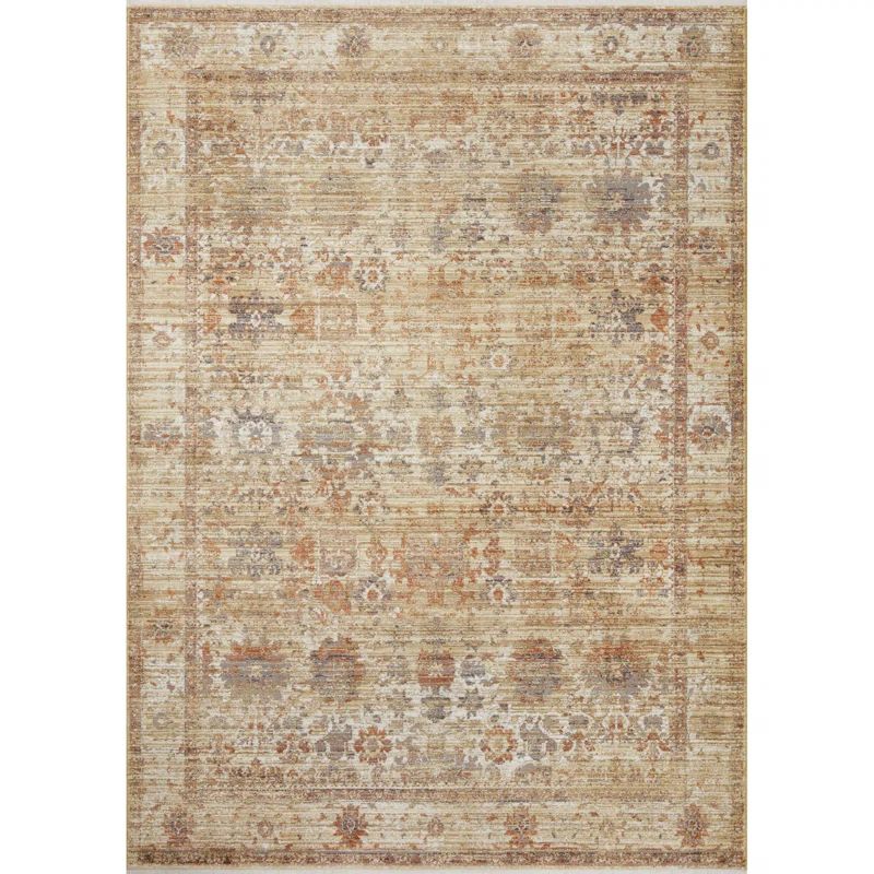 Sunset Multi Oriental Synthetic Square Rug Sample 1'6" x 1'6"
