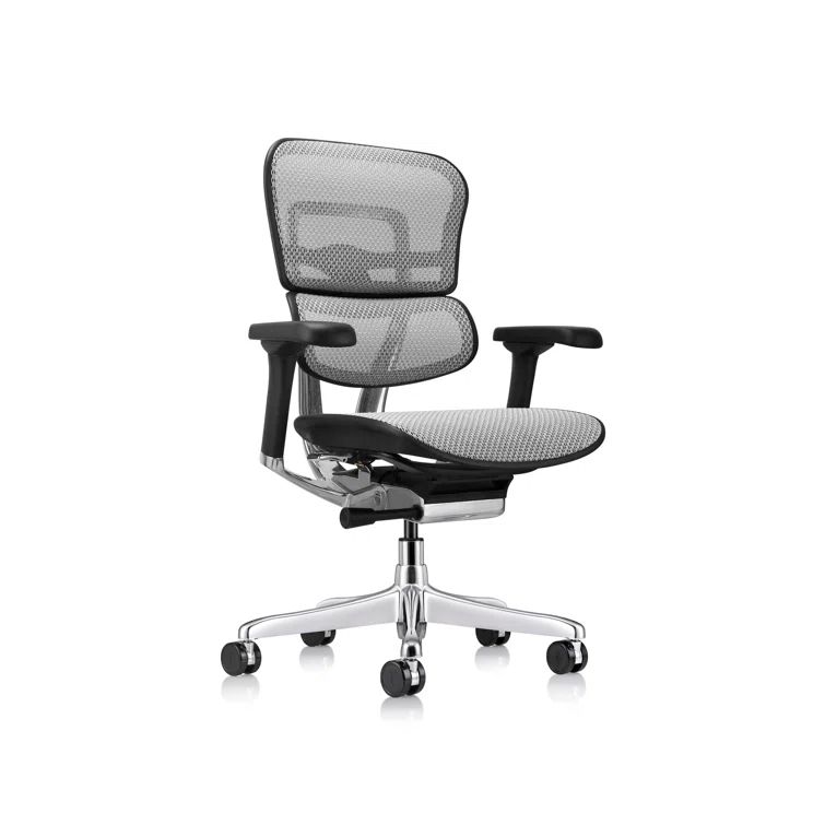 Gray Mesh High Back Executive Swivel Office Chair with Adjustable Arms