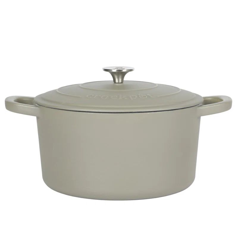 Matte Green 5-Quart Enameled Cast Iron Dutch Oven with Lid