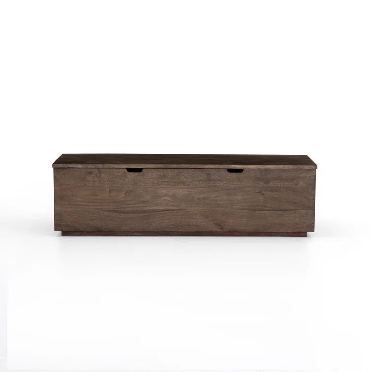 Aged Brown Mango Wood Lift-Top Coffee Table Trunk