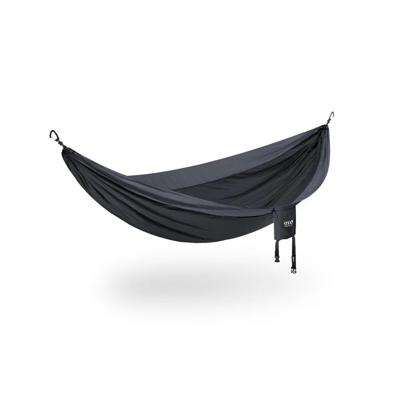Charcoal and Black Nylon Single Person Camping Hammock