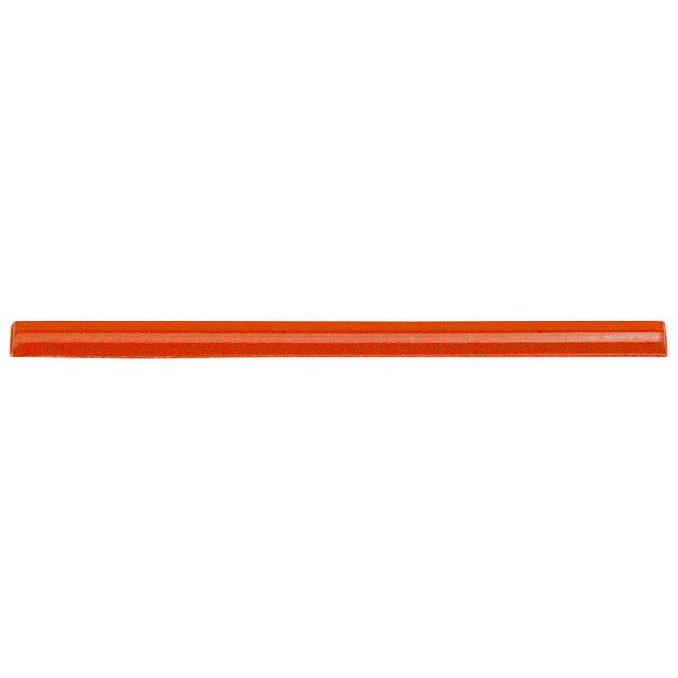 Orion Orange 8'' Glossy Ceramic Quarter Round Bullnose Trim