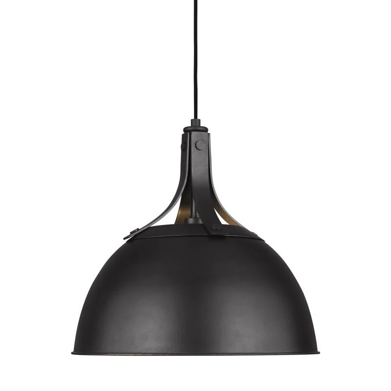 Aged Iron 15.87" Single Dome Pendant Light