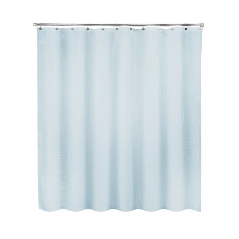 Kenney Blue Solid Polyester Shower Curtain, 70" x 72"