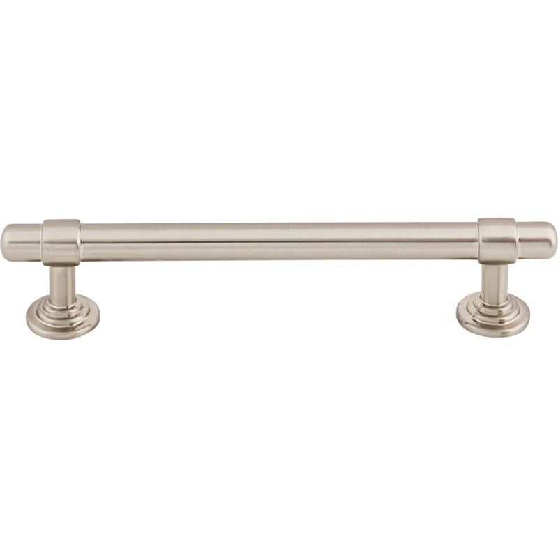 Brushed Nickel Modern Bar Pull with Mounting Hardware
