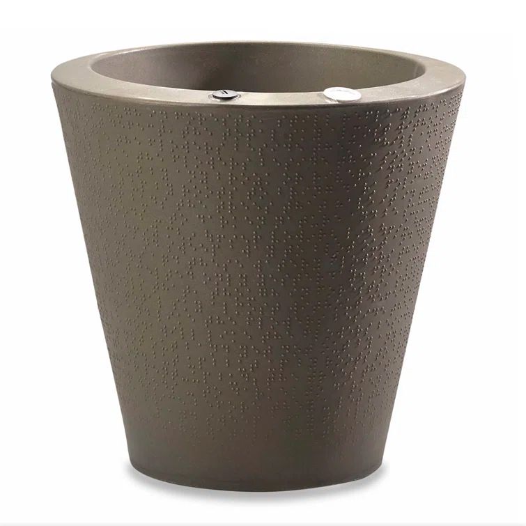 Old Bronze 16" Round Self-Watering Indoor/Outdoor Planter
