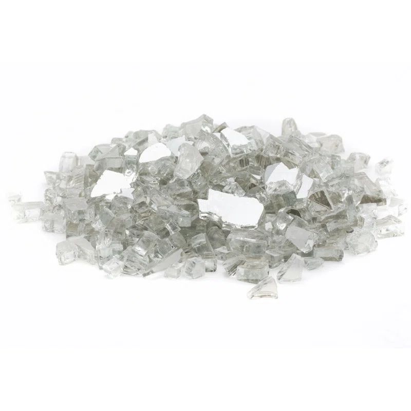 Crystal Reflective Tempered Fire Glass, 20 lb Bag