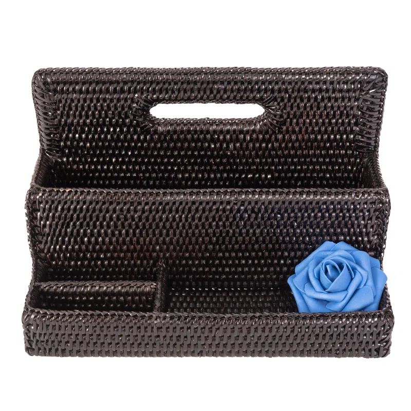 Tudor Black Rattan Standing Stationary Sorter