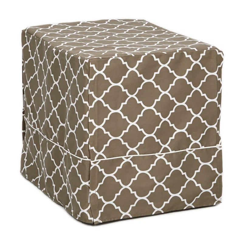 24-Inch Brown Geometric Dog Crate Cover