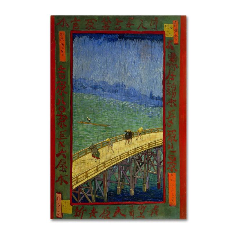 Vault W Artwork " Bridge In The Rain After Hiroshige " by Vincent Van Gogh