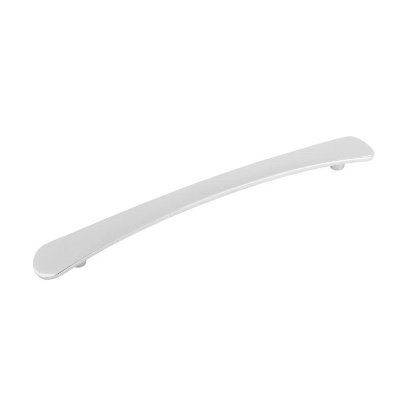 Matte Chrome Modern Bar Handle with Mounting Hardware