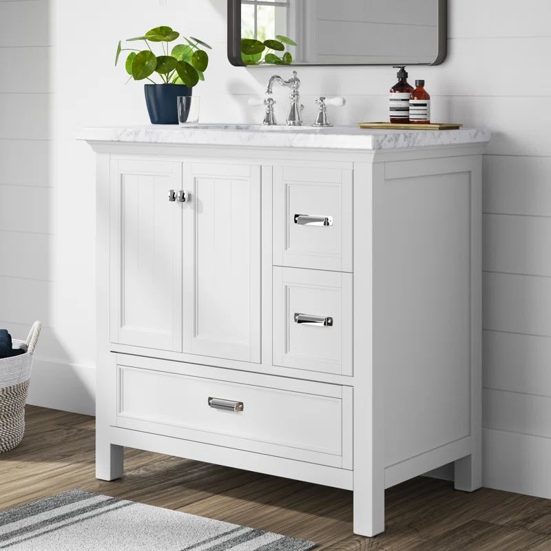 Brantley 36" White Painted Single Bathroom Vanity