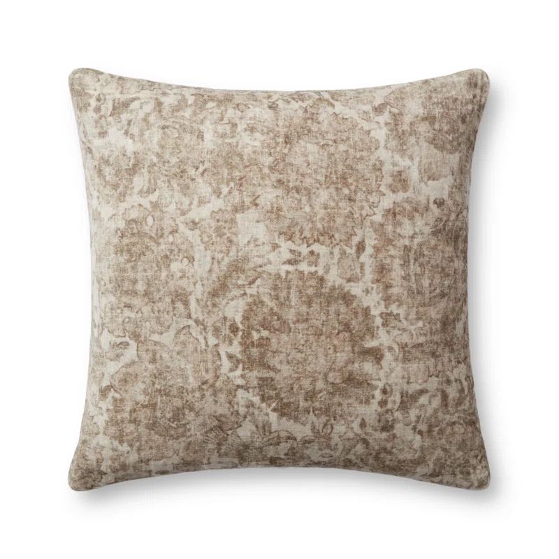 Natural Cotton 22" Square Throw Pillow Cover