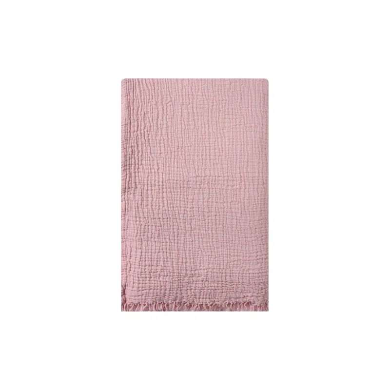 Organic Pink Cotton Reversible King Bedspread Set