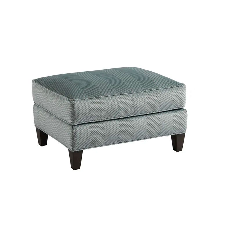 Barclay Butera Charcoal Upholstered Luxury Ottoman