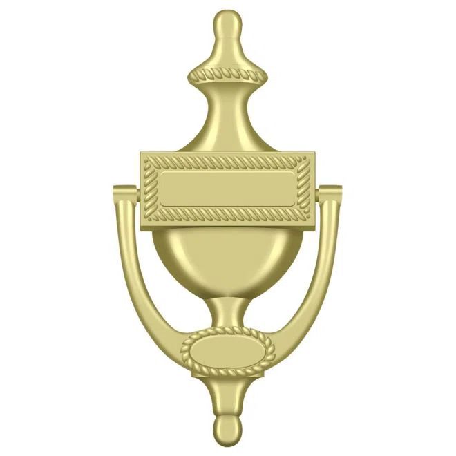 Victorian Polished Brass Traditional Door Knocker