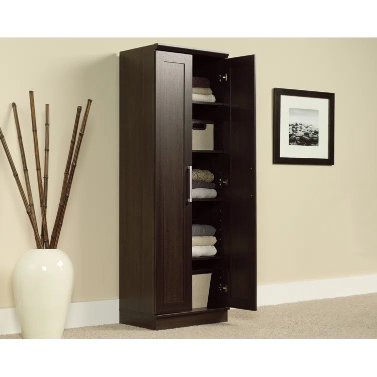Dakota Oak Tall Storage Cabinet with Adjustable Shelving
