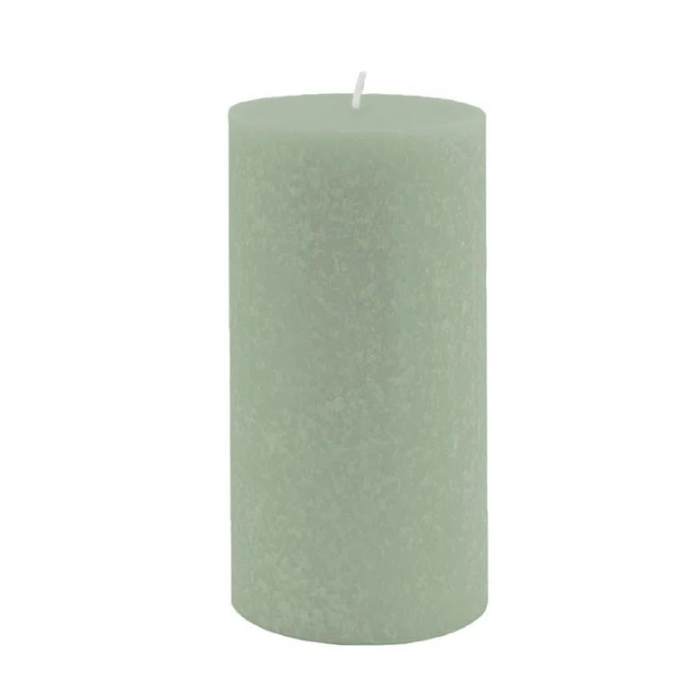 6" Sage Green Beeswax Unscented Pillar Candle