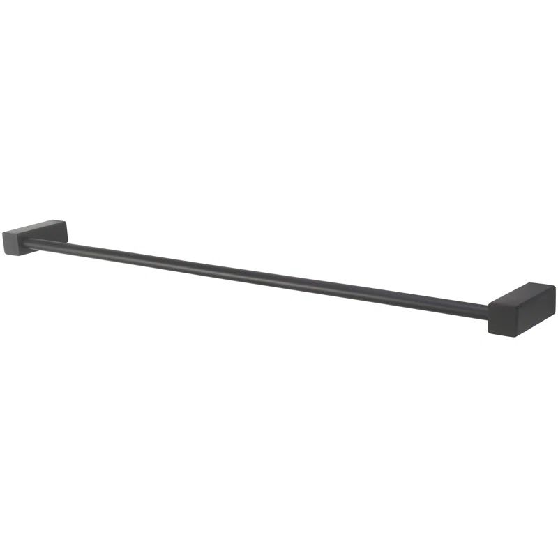 Mulholland Matte Black 24-Inch Metal Towel Bar