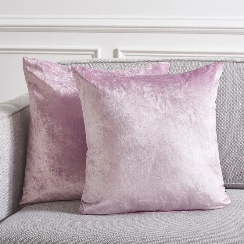 Lavender 18'' Square Cotton-Viscose Pillow Set