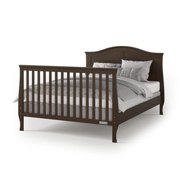 Camden Slate Stained Wood Full Bed Rails