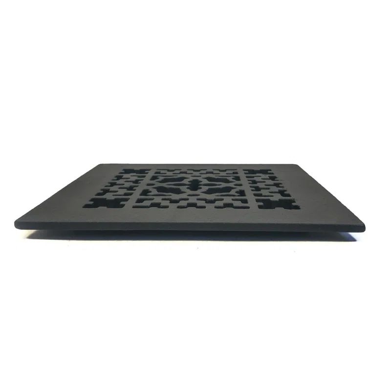 6" x 6" Black Cast Iron Decorative Grille