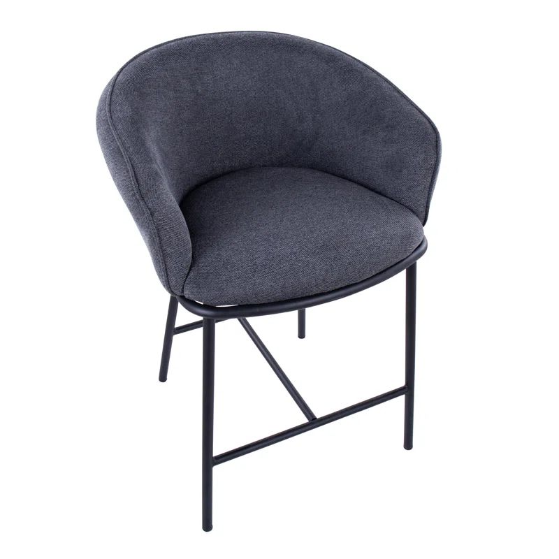 Ashland 26" Swivel Counter Stool Set in Gray with Metal Frame