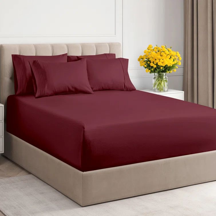 California King White Microfiber Deep Pocket Sheet Set