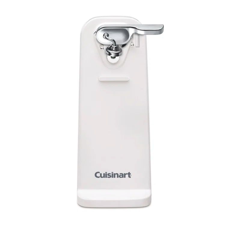 White Electric Can Opener with Power Cut Blade
