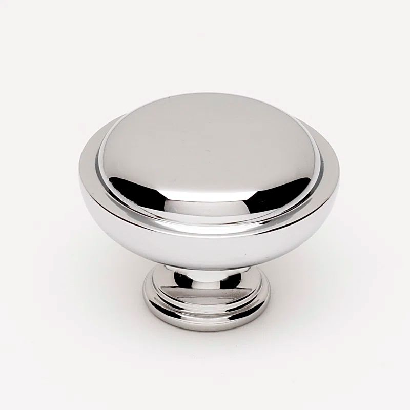 Polished Chrome Traditional Cabinet Knob with Mounting Hardware